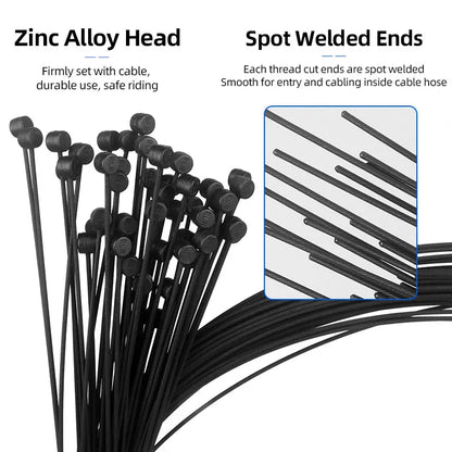 Bicycle PTFE Coated Stainless Steel Core Wire MTB Road Bicycle Zinc Coated Carbon Steel Wire W/ Cap Universal Shift Line DIY Kit