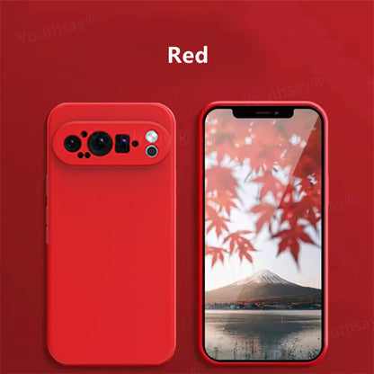 For Google Pixel 9 Pro Case Google Pixel 9 8 7 Pro 8A 7A 6A Cover Fundas Coque Soft Original Liquid Silicone Case Pixel 9 Pro XL