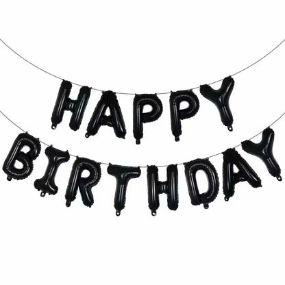 13pcs Happy Birthday Decoration Balloons Pink Blue Letter Foil Ballons Set Birthday Party Decor Air Globos Balony Anniversaire