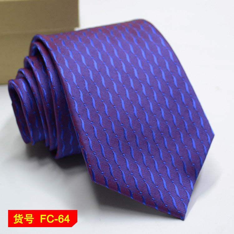67 Styles Men's Ties Solid Color Stripe Flower Floral 7-8cm Jacquard Necktie Accessories Daily Wear Cravat Wedding Party Gift