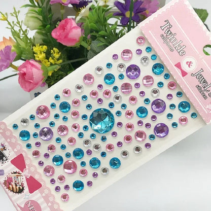 Glitter Face Stickers for Children Rhinestones for Eyes Face Diamonds Bright Stickers Festival Makeup Jewels Stickers ZS006