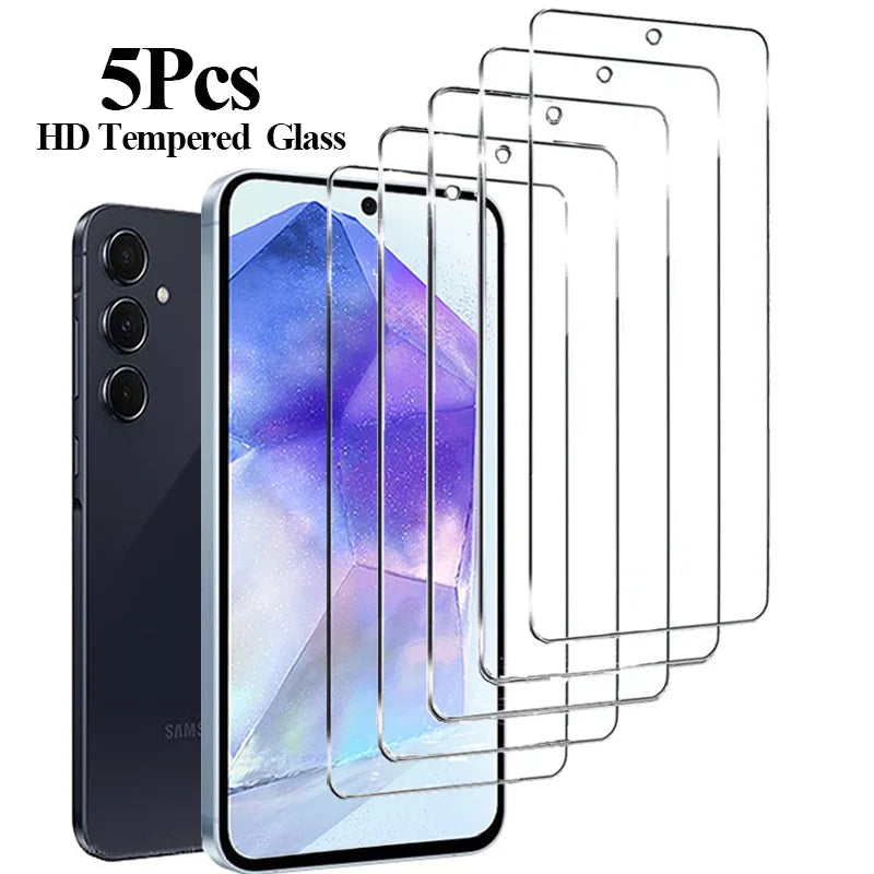 1-5  PCS HD Tempered Glass Screen Protector for Samsung S26 S25 S24 S23 S22 S21 A55 A35 A54 Ultra Plus