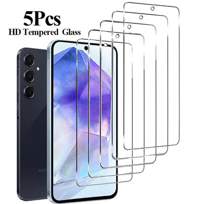1-5  PCS HD Tempered Glass Screen Protector for Samsung S26 S25 S24 S23 S22 S21 A55 A35 A54 Ultra Plus