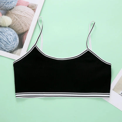 4 Pcs/Lot Children Breast Care Wireless Girls Bra 8-16 Years Hipster Cotton Teens Girl Teenage Underwear Kids Sports Vest