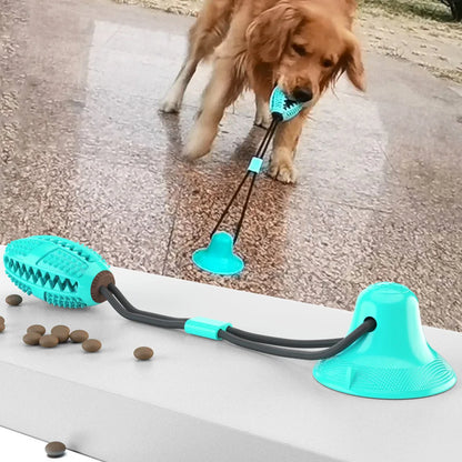 Interactive Suction Cup Dog Toy Large Dog Ball Toys Suction Cup Ropes Interactive Leaking Slow Feeder Chew Toy Toothing Clean