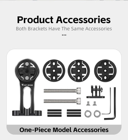 WEST BIKING Bike Bracket Front Light Lamp Holder Aluminum Alloy Extension Holder for Bicycle Computer Wahoo Bryton Garmin Bracke