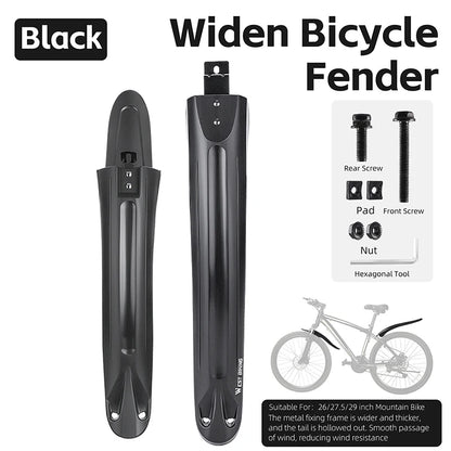 WEST BIKING Mountain Bike Fender Set Widen Extension Mud Protector Metal Fixed MTB Fenders Stable Mud Flaps Bicycle Accessories