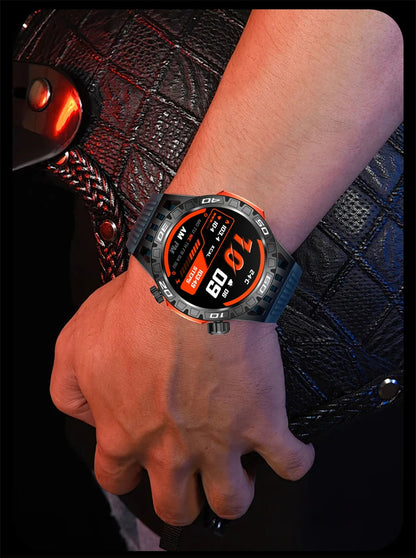 Outdoor Military Smart Watch Men's With LED lighting Bluetooth Call Smartwatch 3ATM IP68 Waterproof Compass Sports Fitness Watch