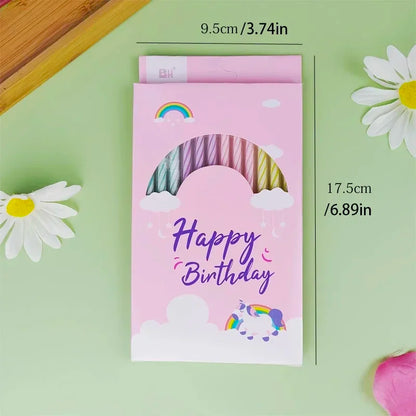 Birthday Candle Cake Baking Decoration Curve Rotating Curved Candle Romantic Party Colored Candle Multiple Style Choices