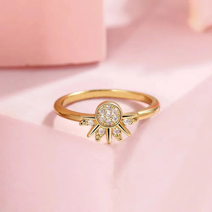 Sun and Moon  Couple Ring Set Sky Blue Sparkling Cubic Zirconia Rings Promise Fine Jewelry Gifts for Valentines Day