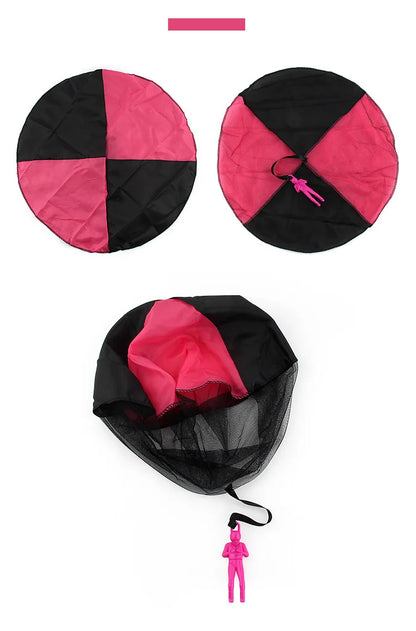 1pcs Hand Throwing Parachute Kids Outdoor Funny Toys Game Play Toys for Children Fly Parachute Sport with Mini Soldier Toys