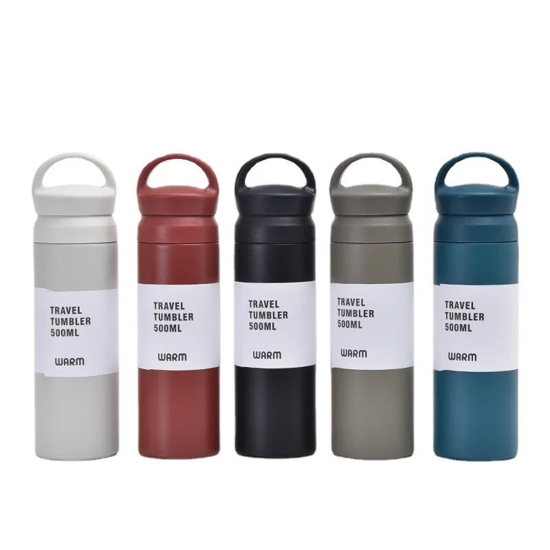 New 350ml 480ml Steel Water Thermos Cup Cute Tumbler Portable Insulated Vacuum Flask