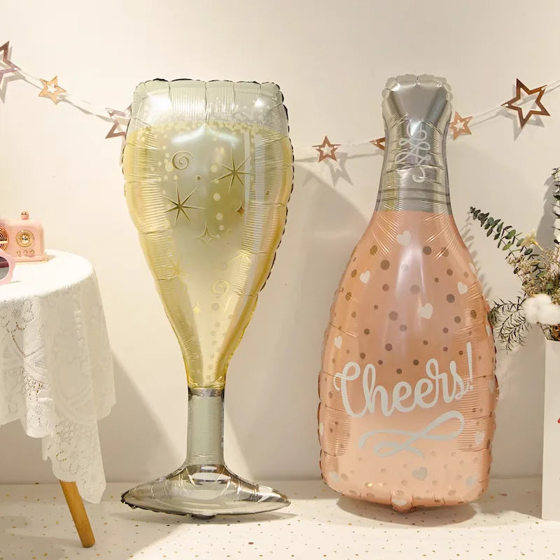 Wine Bottle Wine Goblet Aluminium Foil Balloons Beer Whisky Champagne Bar Banquet Family Gathering Birthday Party Decoration