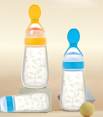 4Pcs Baby Feeding Bottle with Fruit Pacifier Set Baby Spoon Bottle Toddler Fresh Vegetable Fruit Feeder Kids Feeding Supplies