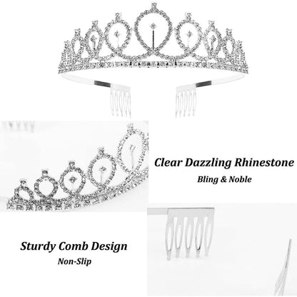 2pcs  "Birthday Queen" Ribbon + Birthday crown tiara for Bachelorette Party Girls Birthday Party Decoration Party Supplies Gifts