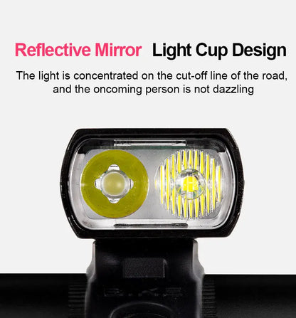 Bike Light USB Rechargeable MTB Front Lamp Headlight Flashlight Bicycle Lighting Flashlight LED Bike Accessories Taillights