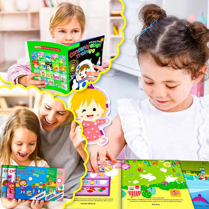 Children's Sticker Book Early Education Cartoon Animal Cognitive Puzzle Sticker Toys Educational Montessori Toys for Kids 3-6