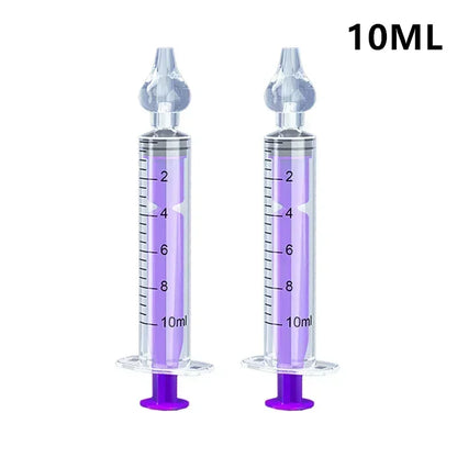 2Pcs Needle Tube Baby Nasal Aspirator Syringe Baby Nose Cleaner Infant Rhinitis Nasal Washer Children Nose Washing Tool for Kids