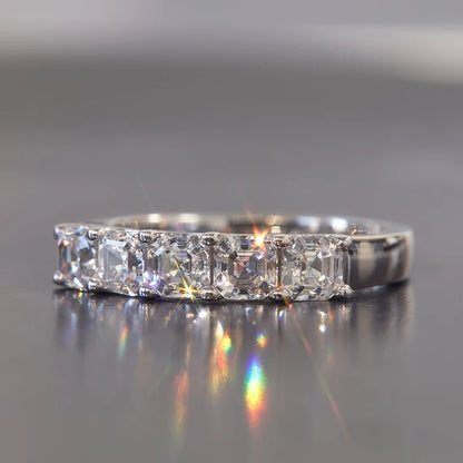 Simple Style Square Zirconia Rings Women Versatile Fashion Accessories for Engagement Women Daily Wearable Finger Jewelry