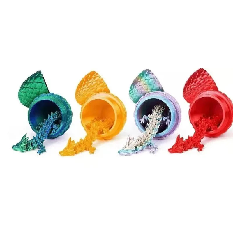 1/2PCS 3D Printed Dragon Egg with Dragon Full Articulated Dragon Modle Movable Rotatable Articulated Desktop Ornament Kid Toy