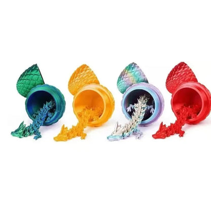 1/2PCS 3D Printed Dragon Egg with Dragon Full Articulated Dragon Modle Movable Rotatable Articulated Desktop Ornament Kid Toy