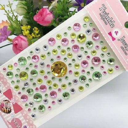 Glitter Face Stickers for Children Rhinestones for Eyes Face Diamonds Bright Stickers Festival Makeup Jewels Stickers ZS006