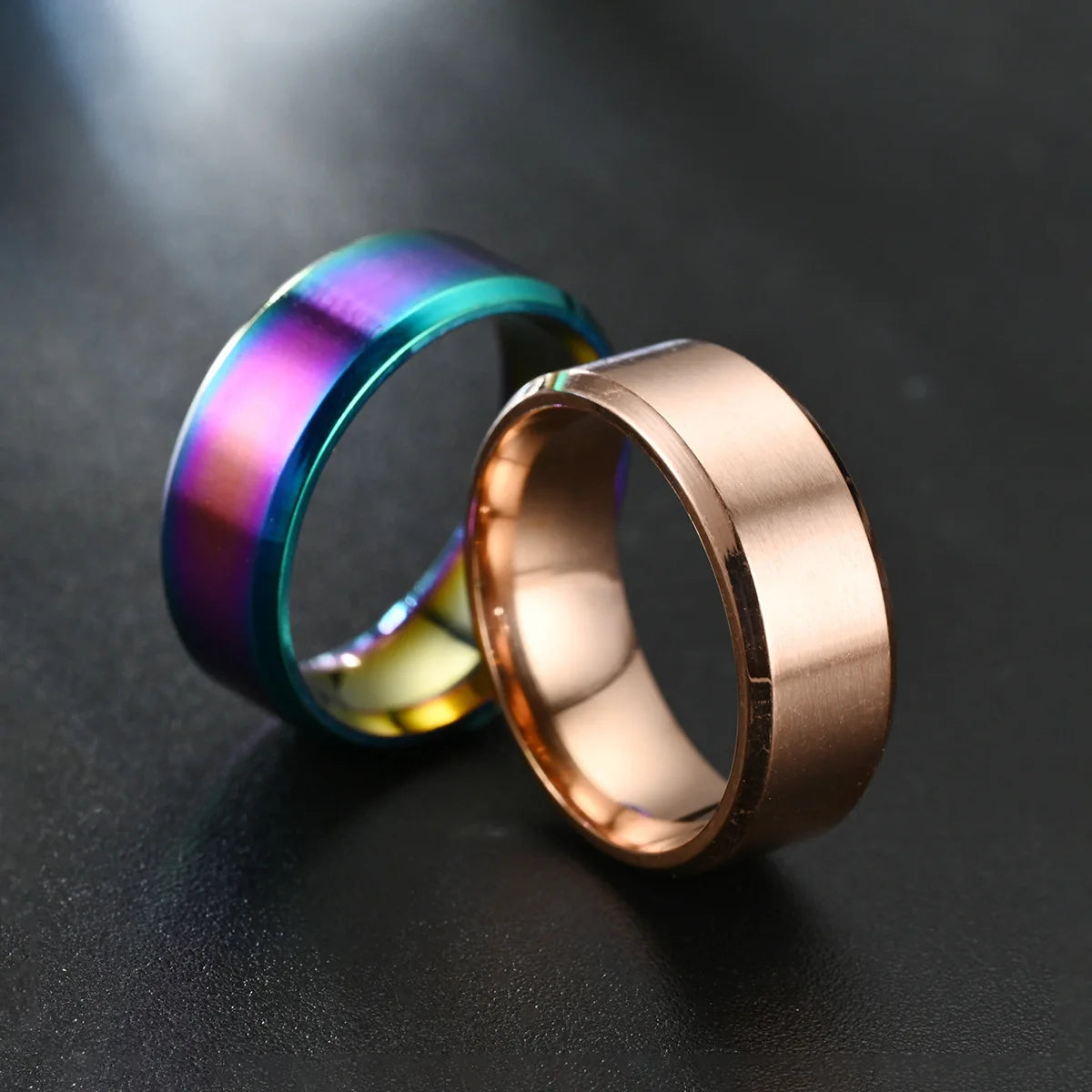 6 Colors Classic 8mm Tungsten Mens Ring Surface Brushed Stainless Steel Ring for Women Wedding Band Couples Jewelry Accessories