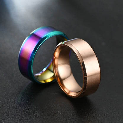 6 Colors Classic 8mm Tungsten Mens Ring Surface Brushed Stainless Steel Ring for Women Wedding Band Couples Jewelry Accessories