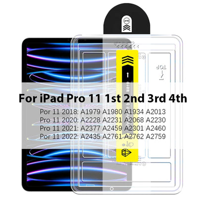 Tempered Glass For Ipad Air 5 4 3 2 1 Pro 13 11 M4 M2 2024 12.9 Screen Protector For Ipad 10 9 10th 9th Gen 10.9 Mini 6 8th 10.2