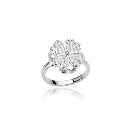 Anti Stress Anxiety Fidget Rings for Women Stainless Steel Sunflower Sun Star Spinner Ring Christmas Jewelry Gifts