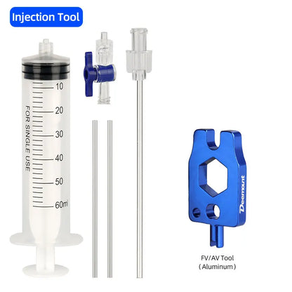 MTB Road Bike Tubeless Tire Liquid Injection Tool 60ml Tyre Sealant Syringe Bicycle Accessories  Valve Core Removal Tool Optiona