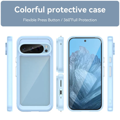 Fashion Transparent Acrylic Case For Google Pixel 9 8 7 Pro 8 7 A Colorful Hard Clear Shockproof Thin Cover For Pixel 9 Pro XL