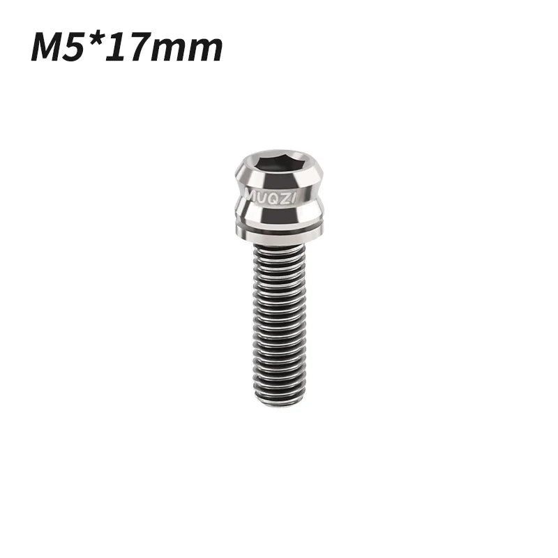 MUQZI Titanium Bolt M5x17mm M5x19mm Bicycle Nut Titanium Alloy Stem Bolts MTB Road  Folding Bike Screw Accessories