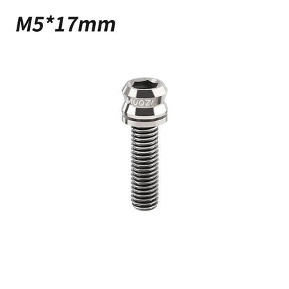 MUQZI Titanium Bolt M5x17mm M5x19mm Bicycle Nut Titanium Alloy Stem Bolts MTB Road  Folding Bike Screw Accessories
