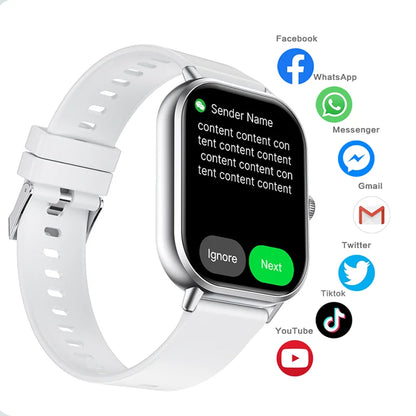 2024 2.01'' Smart Watch Bluetooth Call Play Music Smartwatch Fitness Sport Waterproof Watches for Men Women iPhone Android