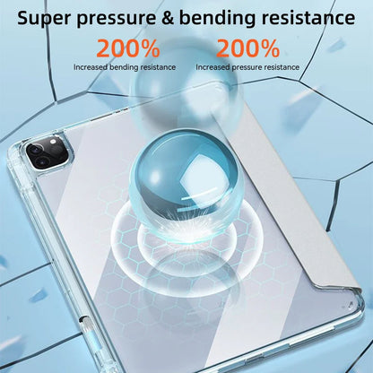 For iPad Case 2024 iPad Pro 13/11 M4 Air 11/13 M2 for 10th Gen Pro 12.9/11 Air 4/5th mini 6 Cover Y-bracket Acrylic Transparent