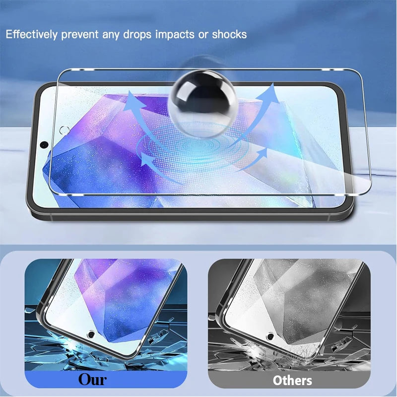 for Samsung A55 A56 Tempered Glass Screen Protector for Samsung Galaxy A55 A54 A14 A35 A34 A51 A52 A52S A36 A15 A16 A25 S24 S25