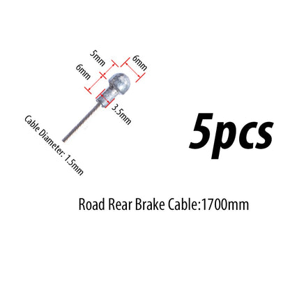 5pcs RISK RC127 Stainless Steel MTB Mountain Road Bicycle Bike Derailleur Shift Brake Inner Cable Line Wire 2100mm 1550mm 1700mm
