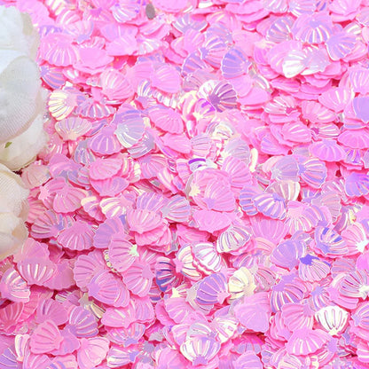 15g/Pack Iridescent Shining Shell Confetti Glitter DIY Supplies Baby Shower Girls Mermaid Birthday Party Decorations DIY Favors