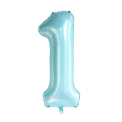 40inch 1st Turquois Rose Gold Silver Big Number Foil Helium Balloons Baby Shower 1 Years Old Birthday Party Decoration Globos