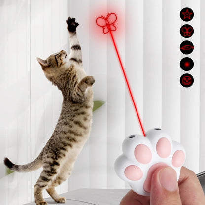 Laser Pointer 5 Adjustable Patterns Interactive Cat Toys Training Chaser Interactive Toy for Indoor Cats Dogs Pets