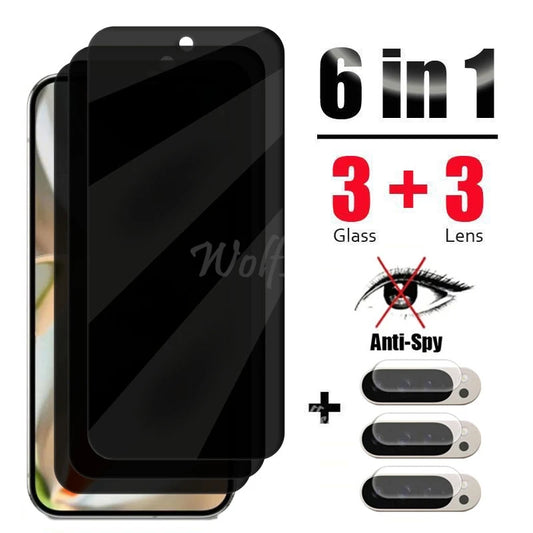 Anti Spy Screen Protector For Google Pixel 9 Pro Glass Pixel 9 Pro XL Glass Privacy Peep Film Pixel 9 Pro Tempered Glass Film