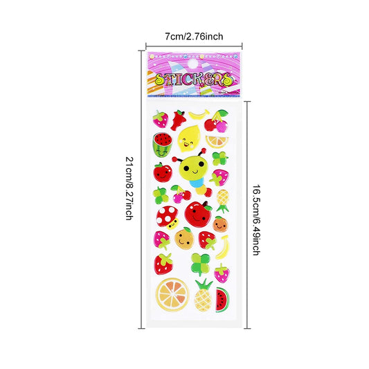5 Sheets Kids Stickers Puffy Stickers for Children Birthday Christmas New Year Gift for Girl Boy Scrapbooking Cartoon Stickers