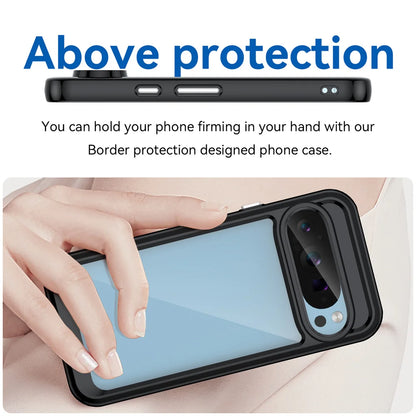 Fashion Transparent Acrylic Case For Google Pixel 9 8 7 Pro 8 7 A Colorful Hard Clear Shockproof Thin Cover For Pixel 9 Pro XL