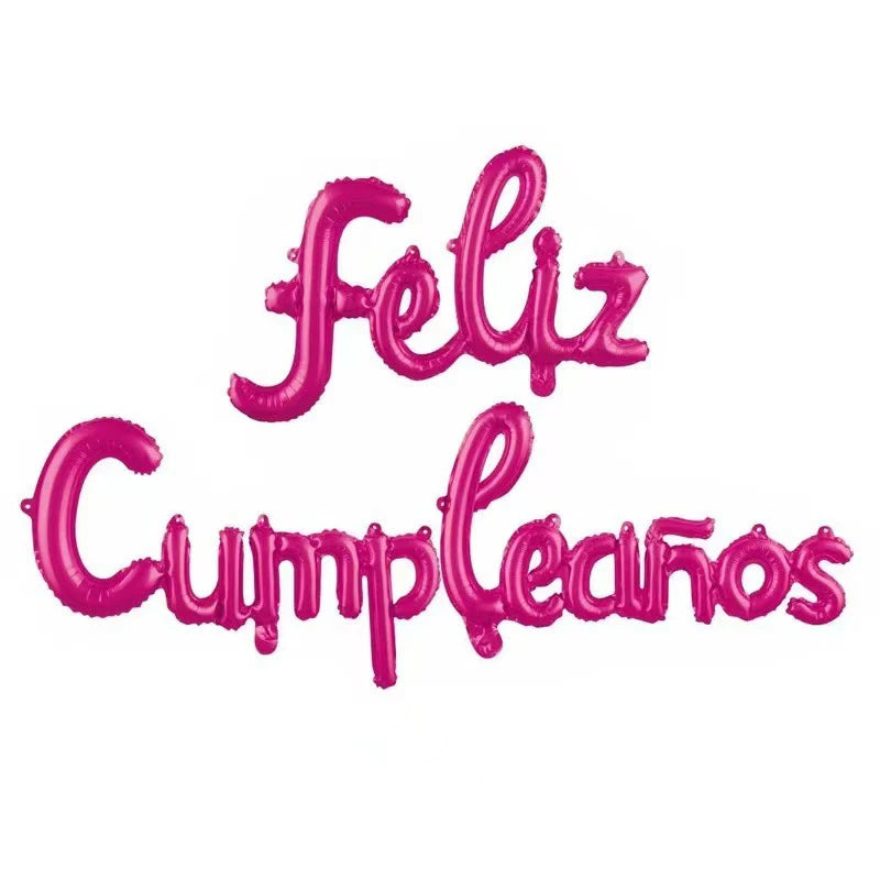 16-inch Spanish Happy Birthday Foil Balloon Set Birthday Party Decoration Feliz Cumpleaños Balloon Home Room Decor Birthday Gift
