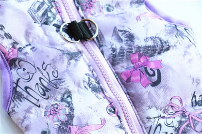 Windproof Pet Vest Jacket Winter Warm Big Dog Clothes Puppy Harness Clothing Funny Printed Coat for Small Medium Dogs Cats XS-XL