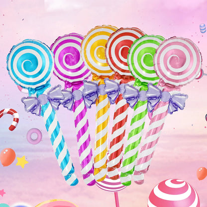6pcs Hands Lollipop Foil Balloons Wedding Birthday Party Decorations Children's Day Balloon