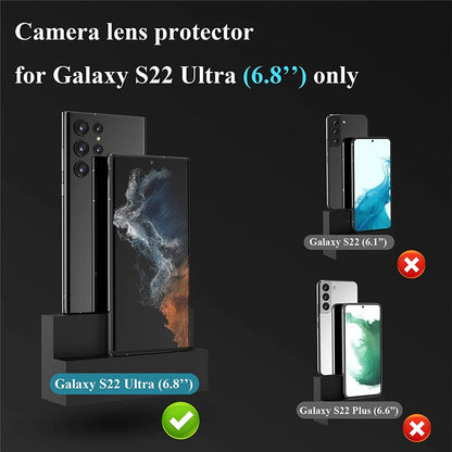 For Samsung S24 S23 Ultra Camera Lens Protector Aluminum Alloy Metal Tempered Glass Camera Film For Galaxy S22 Ultra Accessories