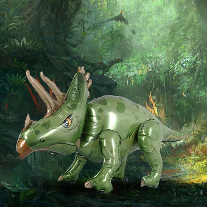 1pcs Large 4D Dinosaur Foil Balloons Jungle Animal Baby Boys Birthday Party Decors Jurassic Standind Dragon Kids Toys Air Globos
