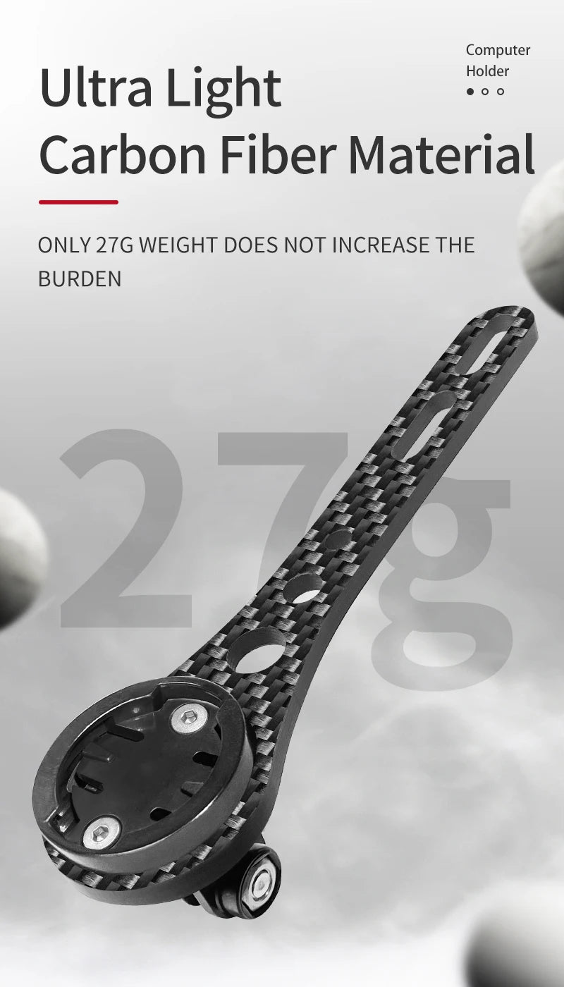 BUCKLOS Carbon Bike Speedometer Holder Road Gravel Bicycle Computer Mount Speedometer Bracket for Garmin Cycling Accessories